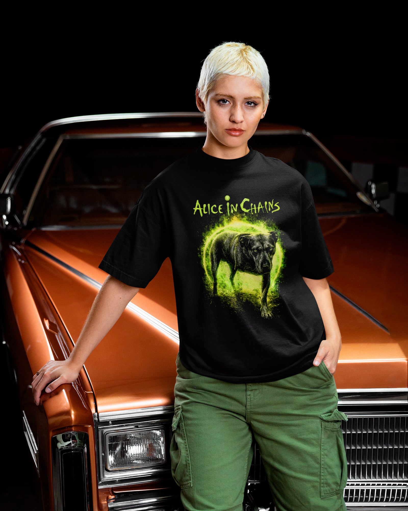 Camiseta Alice In Chains Dog Grunge Rock