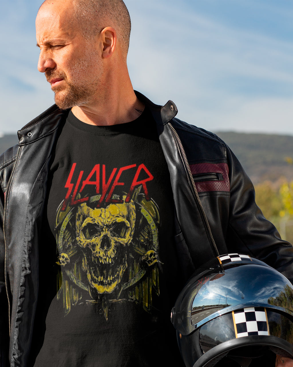 Camiseta Clássica Slayer Yellow Skull