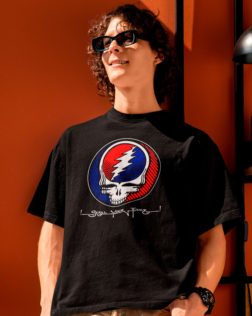 Camiseta Grateful Dead Steal Your Face Psicodélica