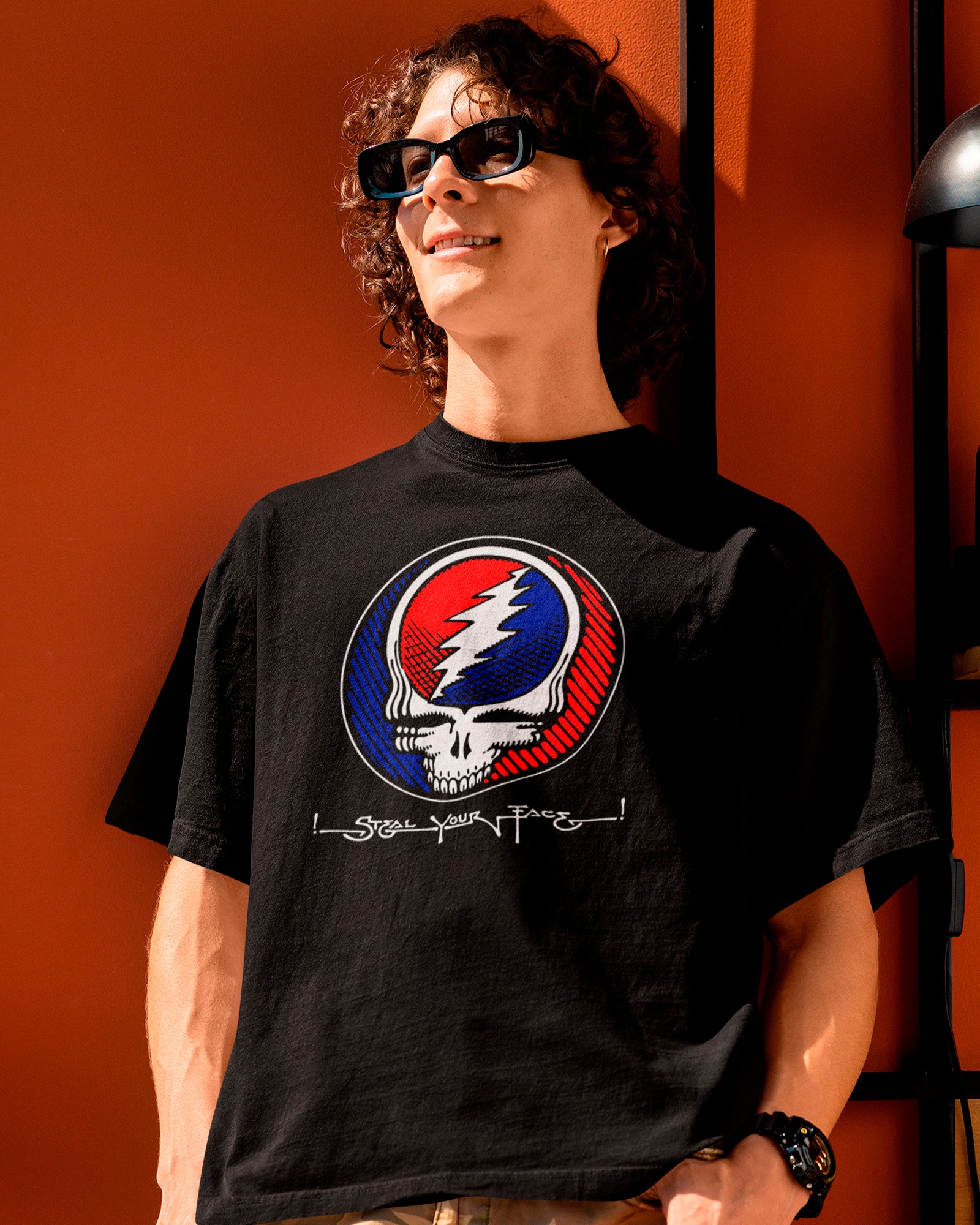 Camiseta Grateful Dead Steal Your Face Psicodélica