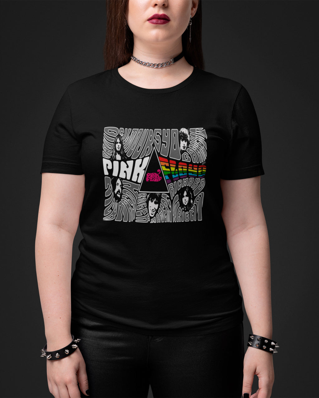 Camiseta Preta Pink Floyd Names