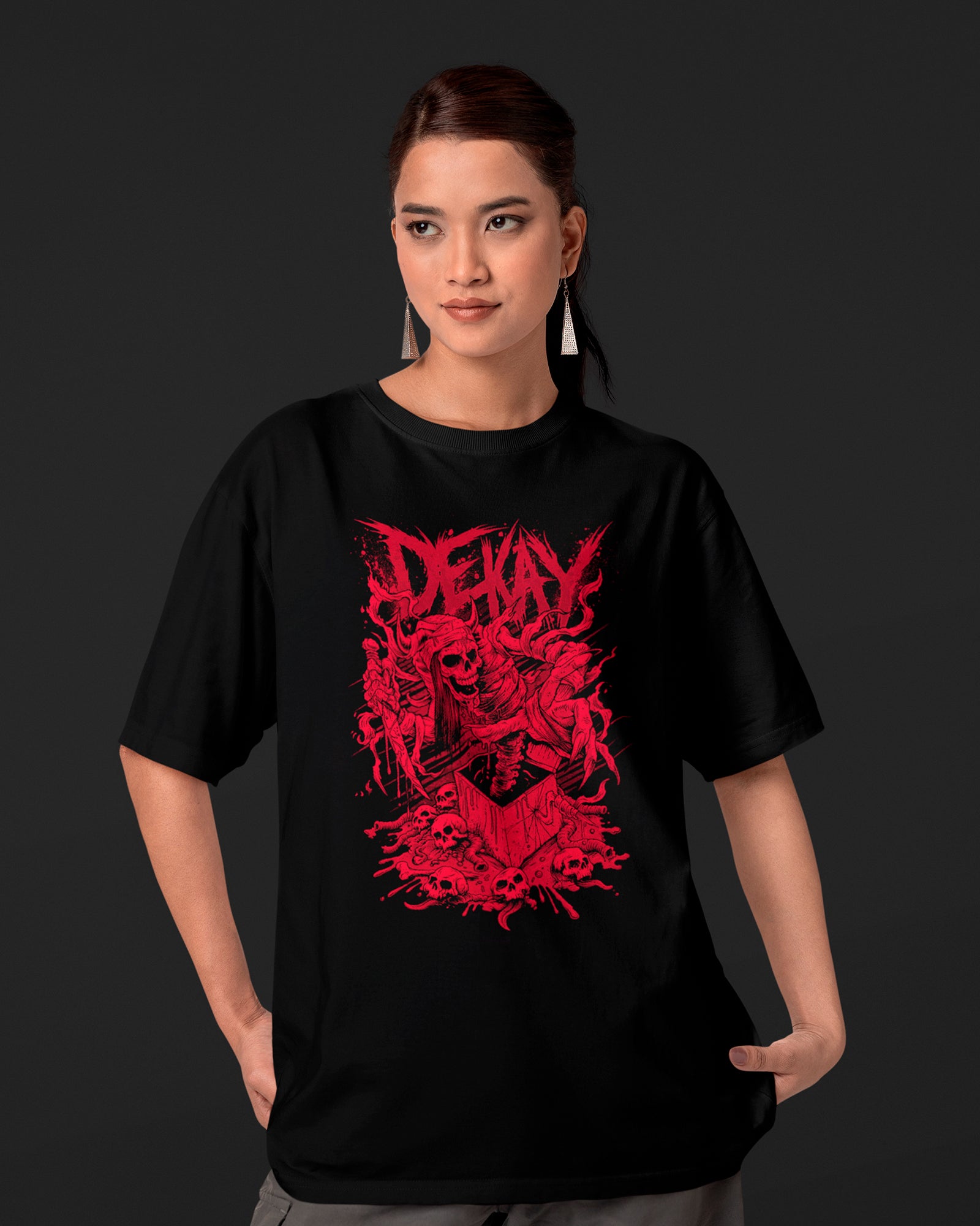 Camiseta Clássica Dekay Skull Red