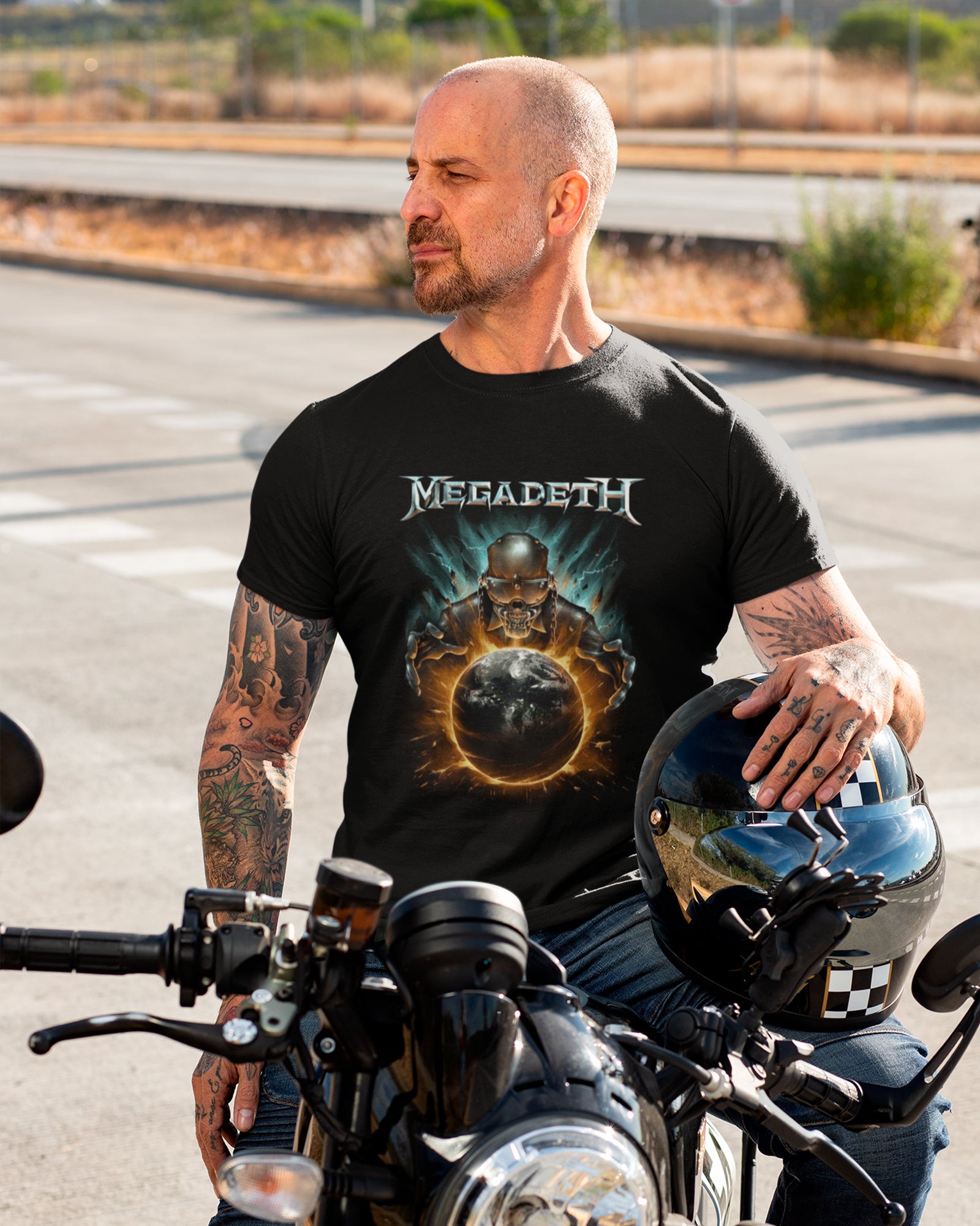 Camiseta Preta Megadeth Metal