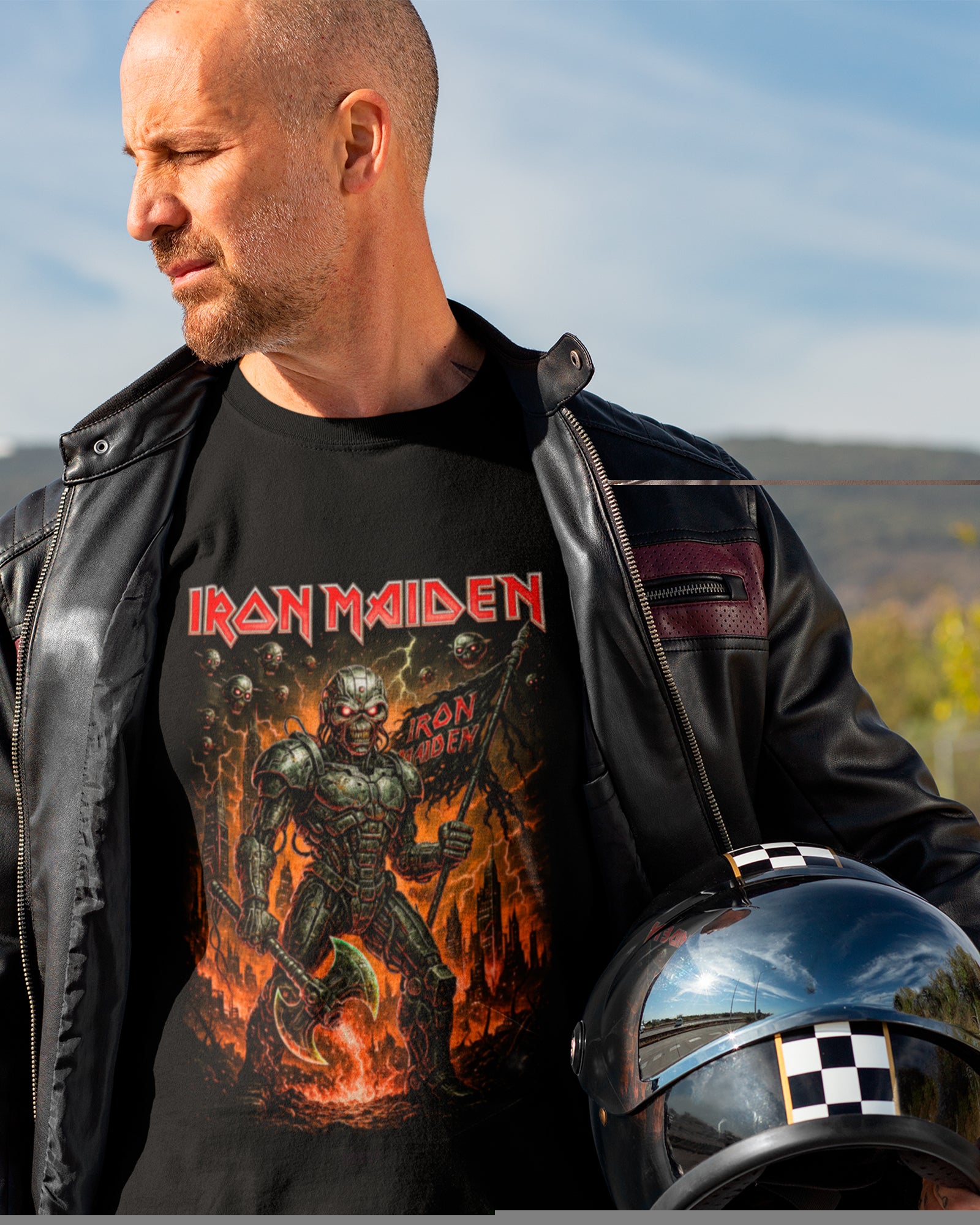 Camiseta Preta Iron Maiden Future War