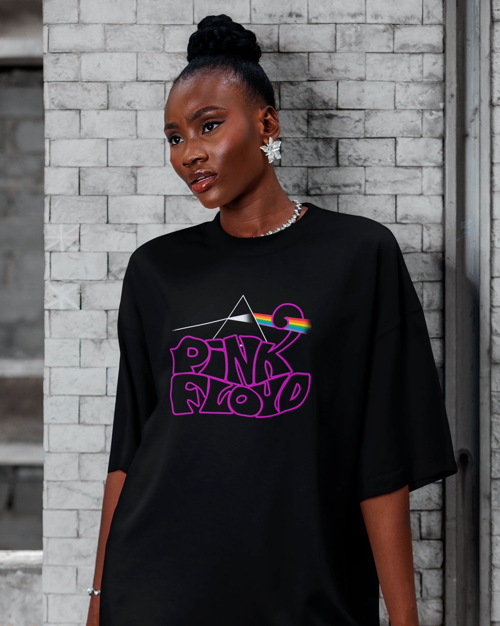 Camiseta Preta Pink Floyd Retrô Estilo