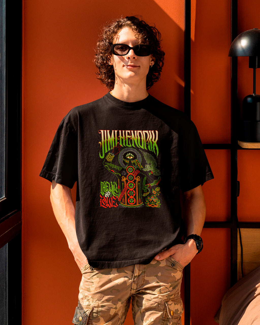 Camiseta Jimi Hendrix Of Love Rock Clássico