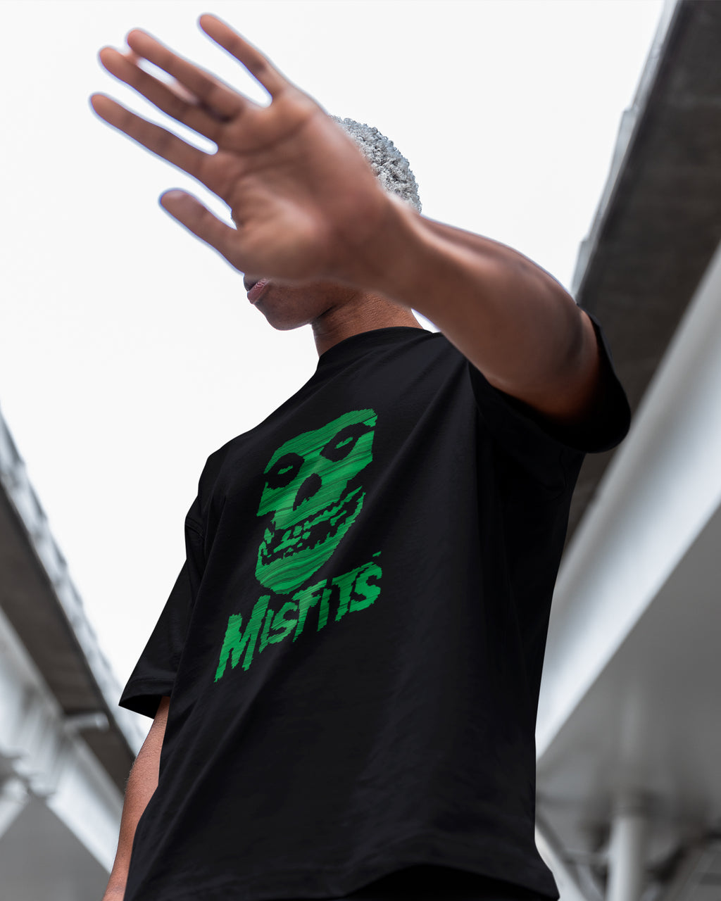 Camiseta Rock Misfits Caveira Verde