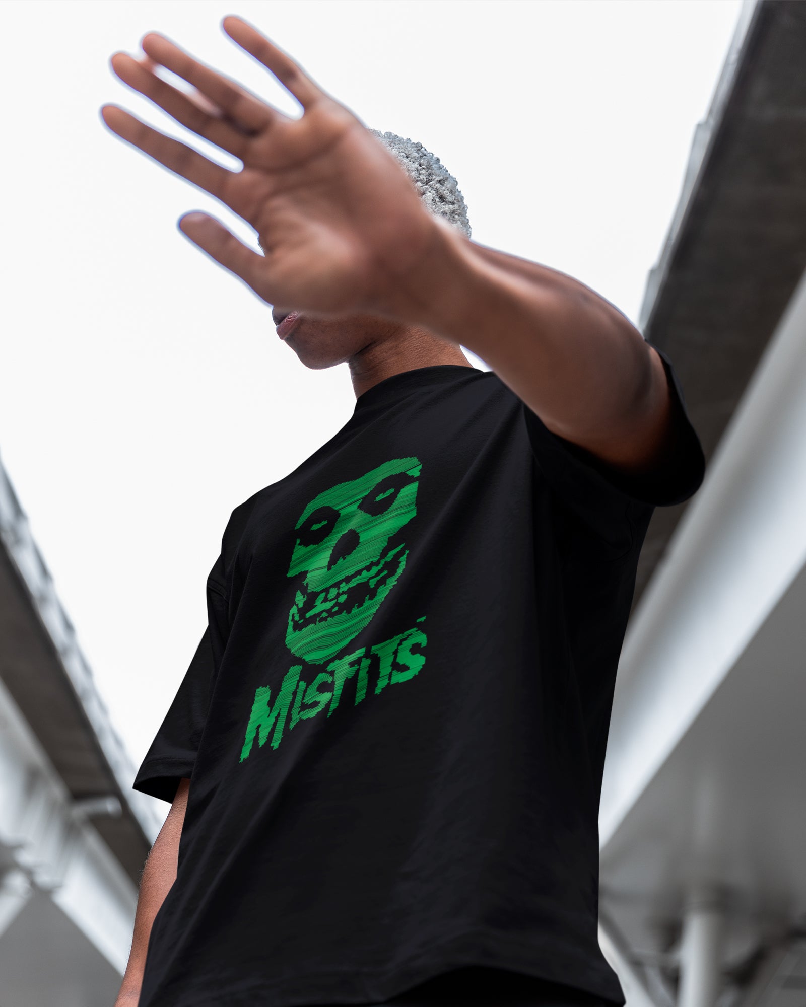Camiseta Rock Misfits Caveira Verde