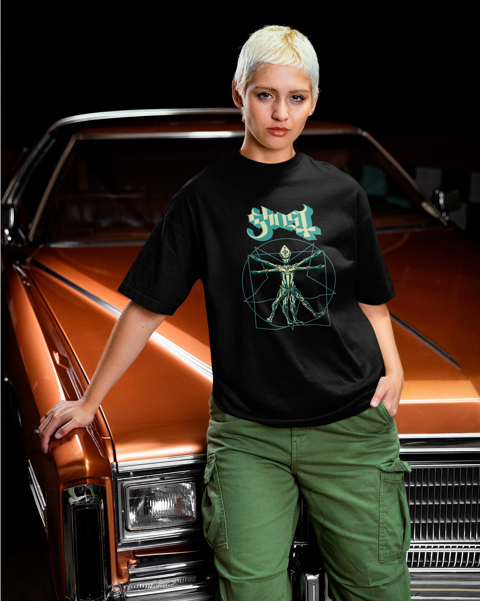 Camiseta Ghost Padre Vitruviano Arte Sombria