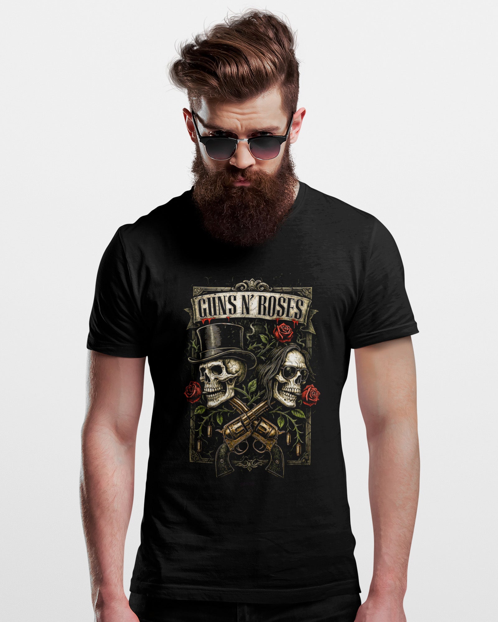 Camiseta Preta Guns N’ Roses Caveira