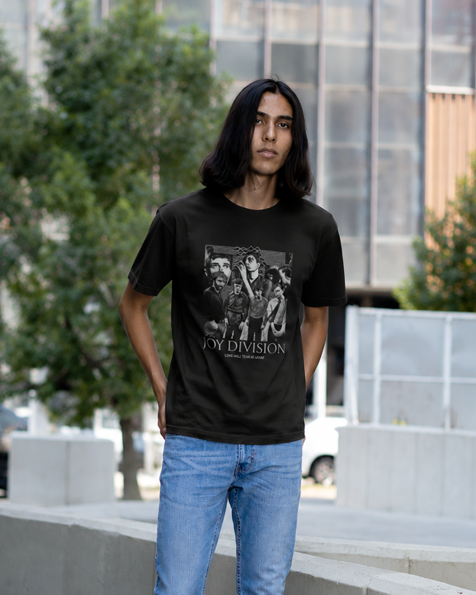 Camiseta Preta Indie Joy Division Transmission Signals