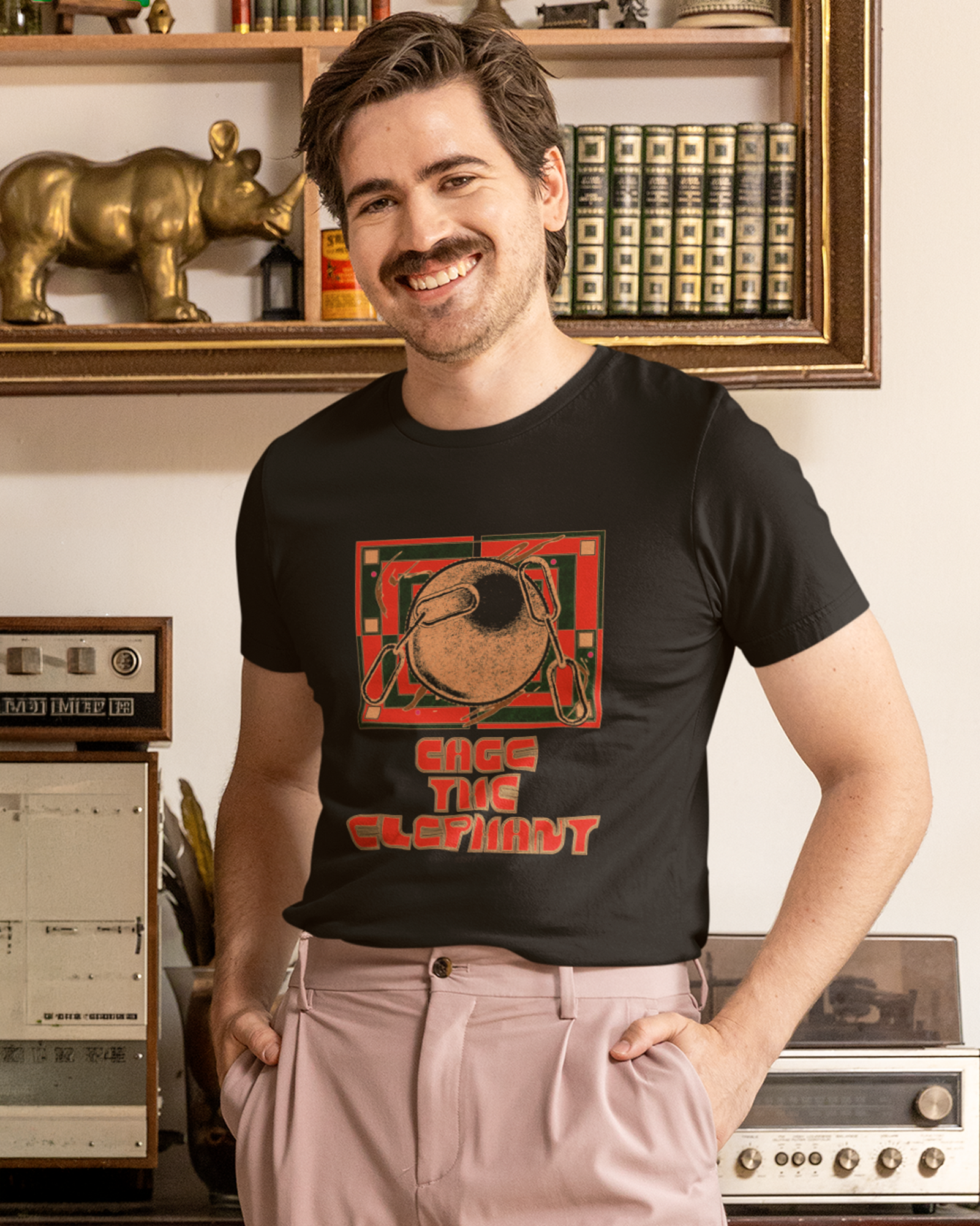 Camiseta Cage The Elephant Psicodelia Analógica Retrô Unissex