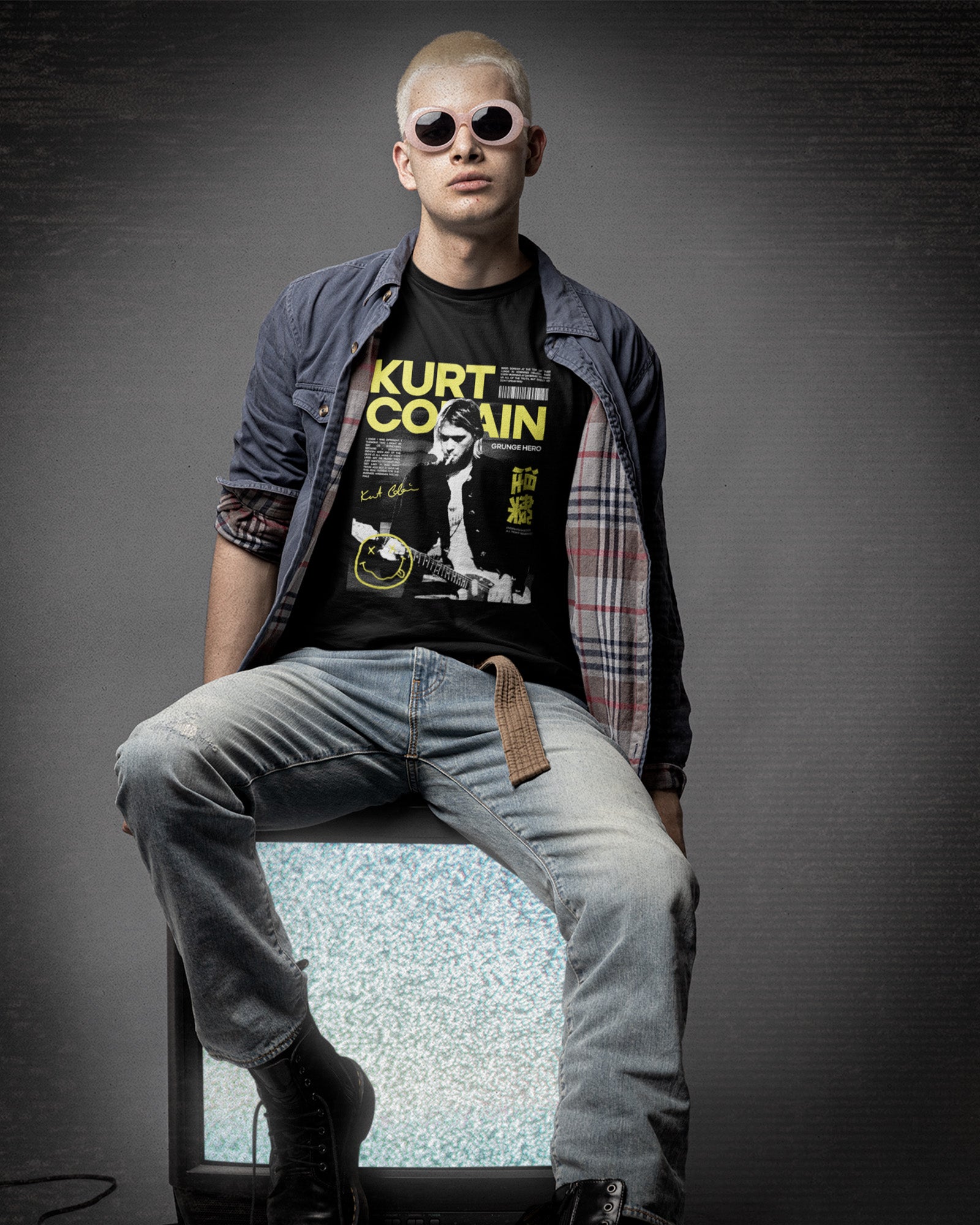 Camiseta Kurt Cobain Grunge Hero