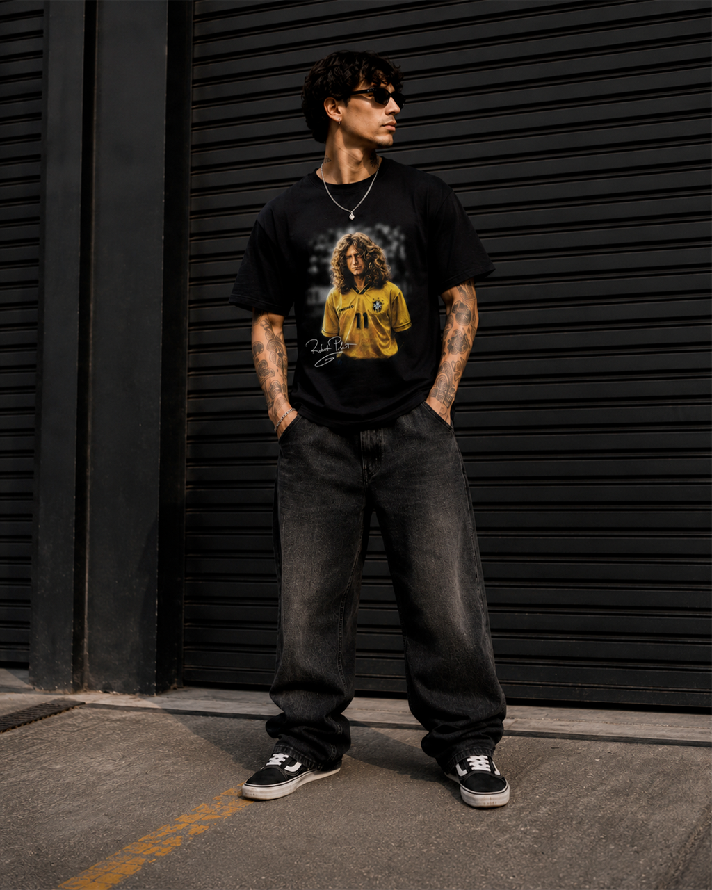 Camiseta Preta Robert Plant Ídolo da Seleção do Rock