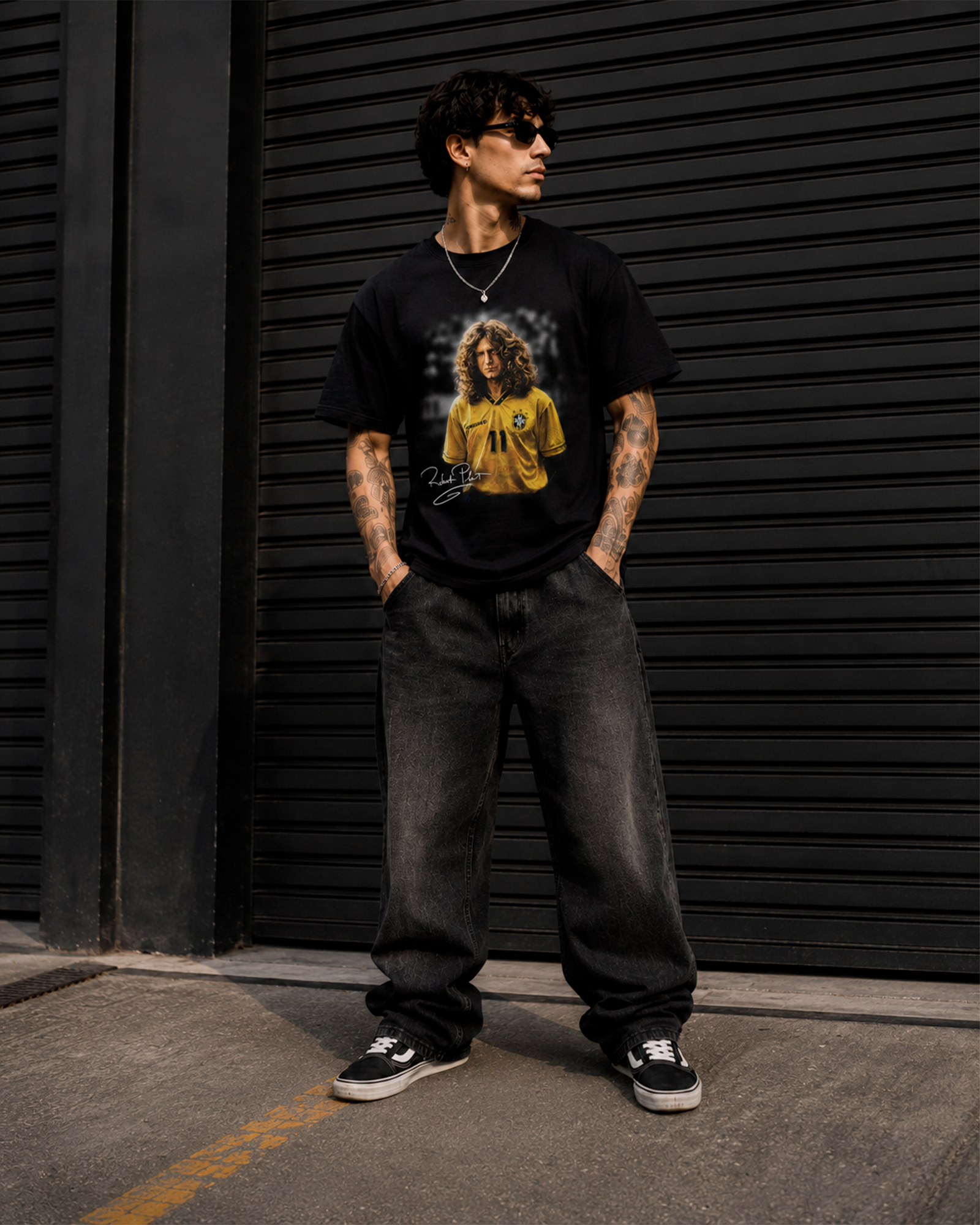 Camiseta Preta Robert Plant Ídolo da Seleção do Rock