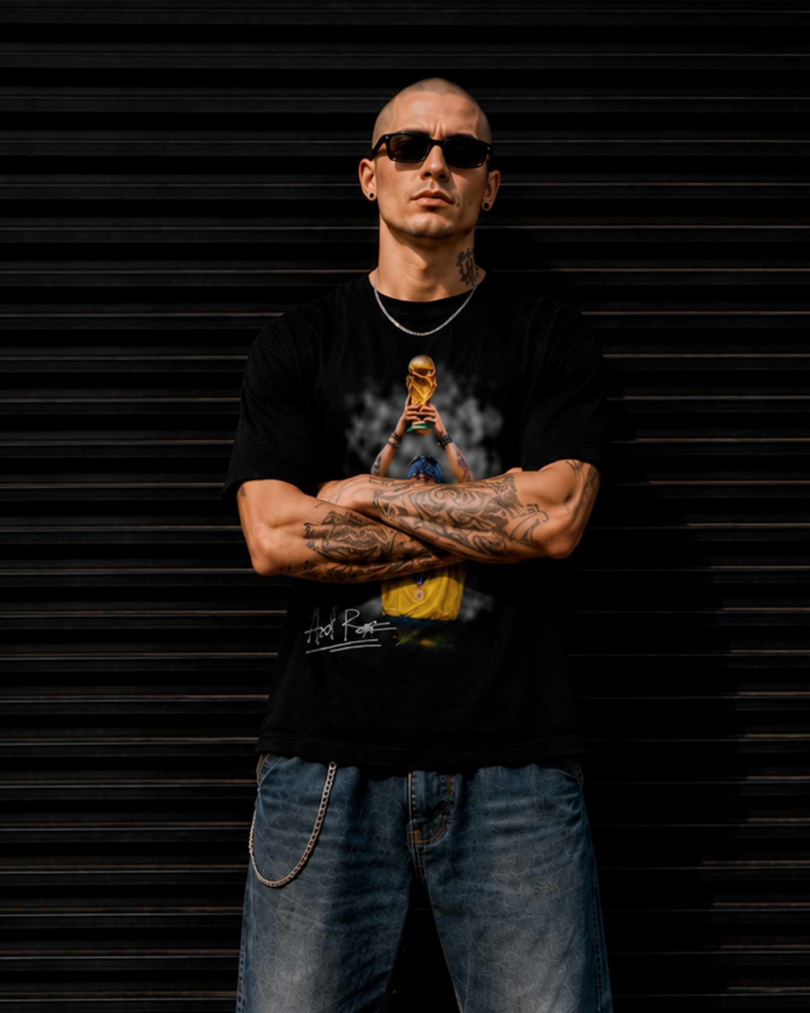 Camiseta Preta Axl Rose Campeão do Mundo