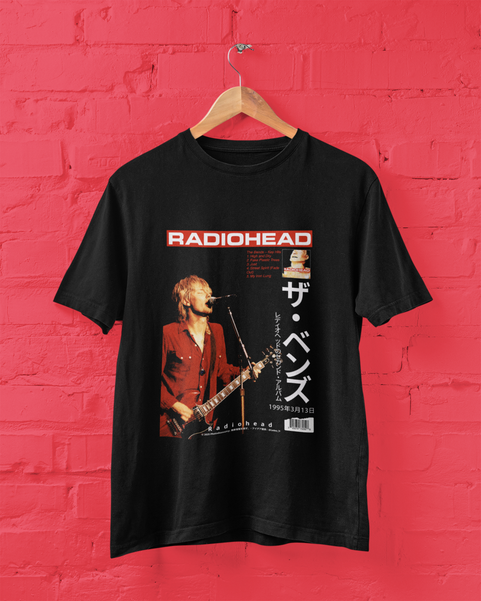Camiseta Preta Radiohead The Bends Live
