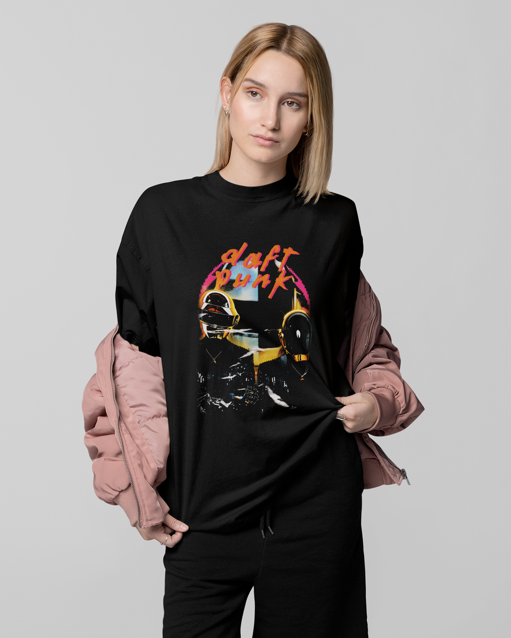 Camiseta Preta Daft Punk After Midnight