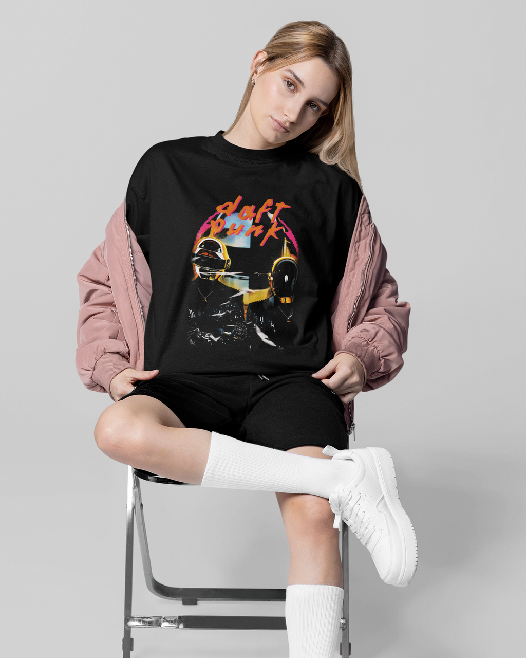 Camiseta Preta Daft Punk After Midnight