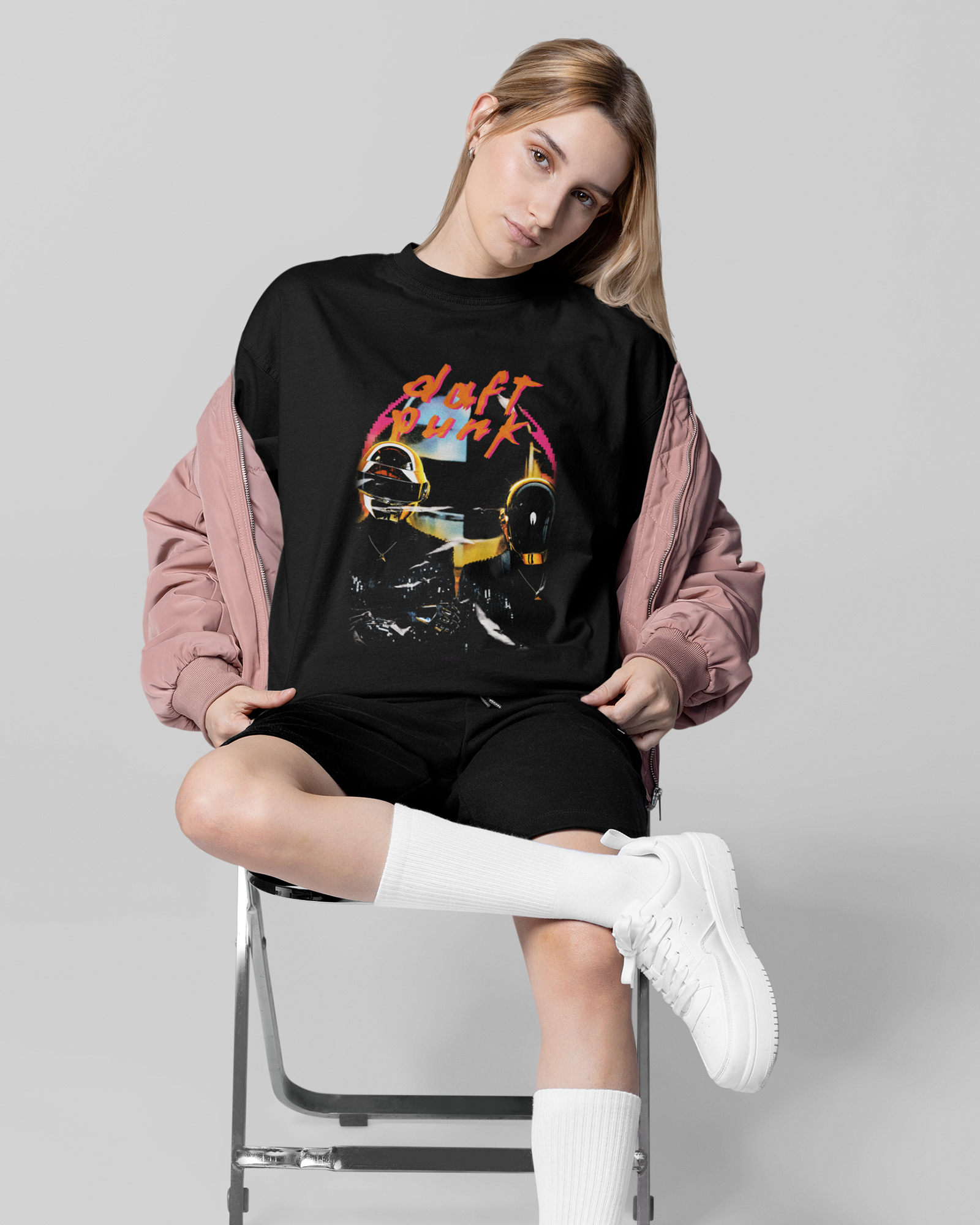 Camiseta Preta Daft Punk After Midnight