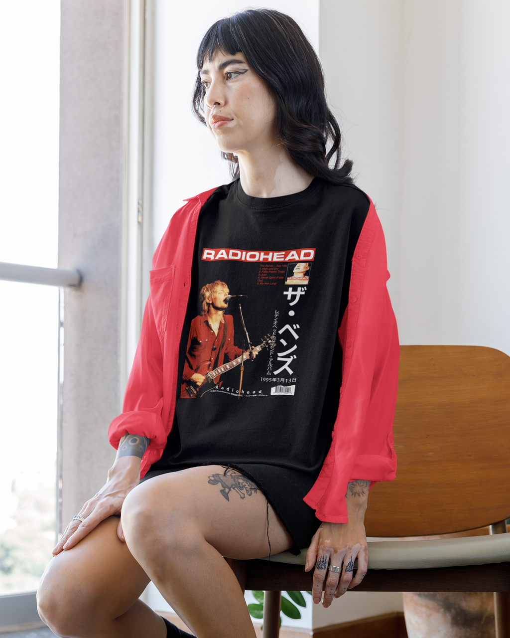 Camiseta Preta Radiohead The Bends Live