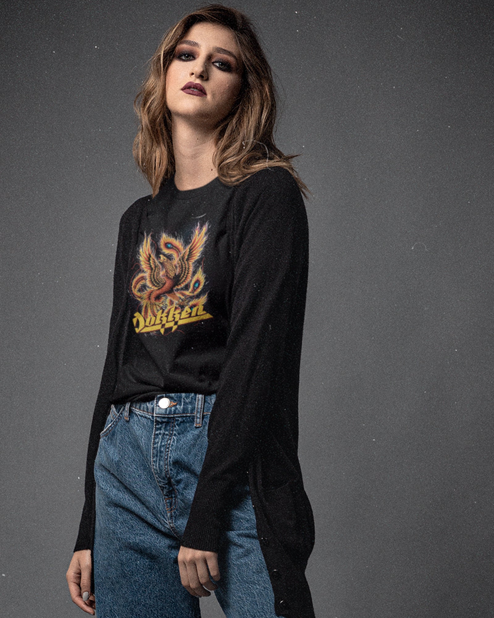 Camiseta Preta Dokken Fênix Unissex