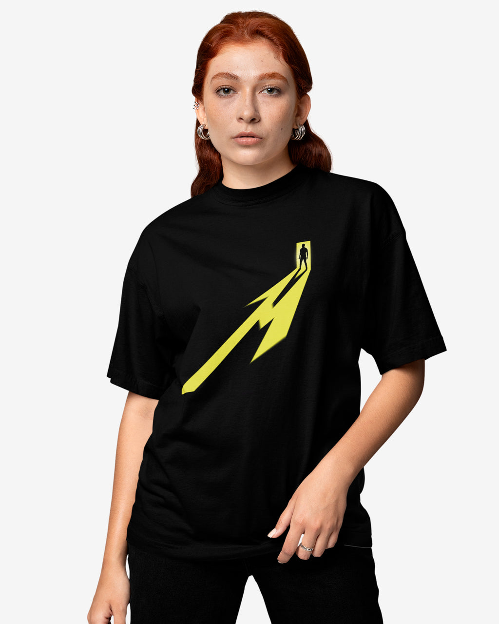 Camiseta Preta Metallica Luz Homem Porta M