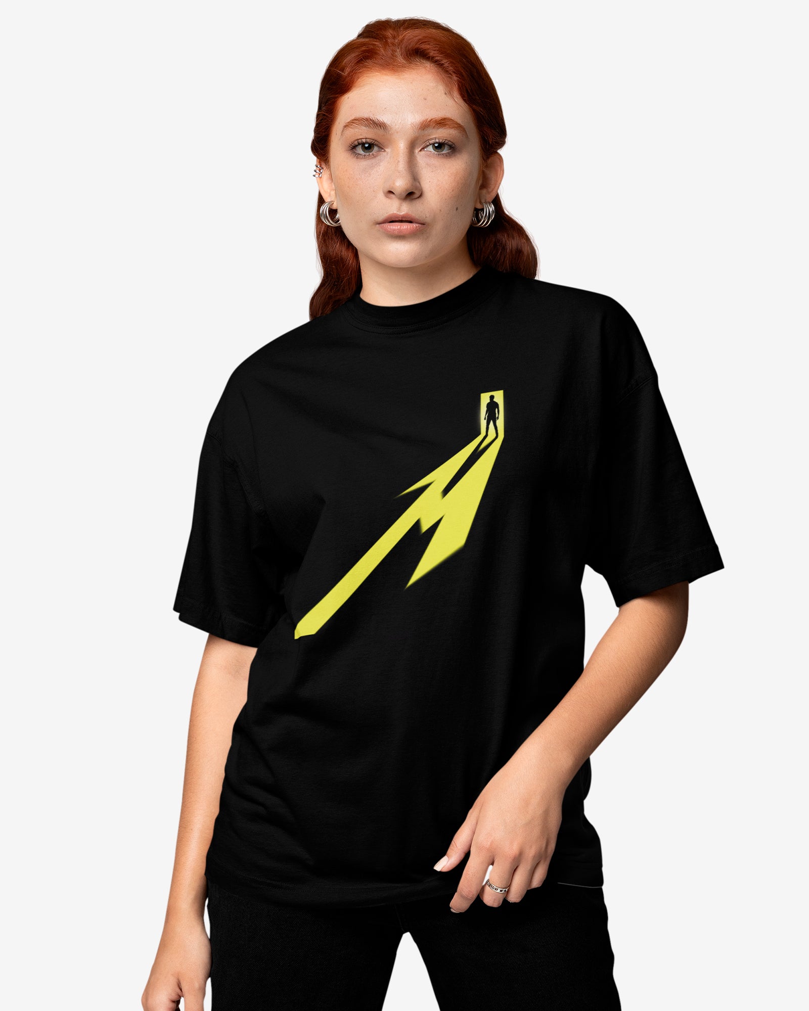 Camiseta Preta Metallica Luz Homem Porta M