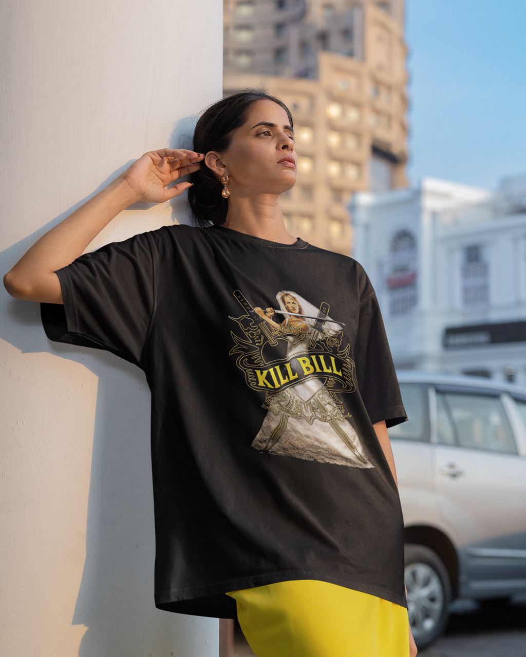 Camiseta Preta Kill Bill  A Noiva da Vingança Unissex