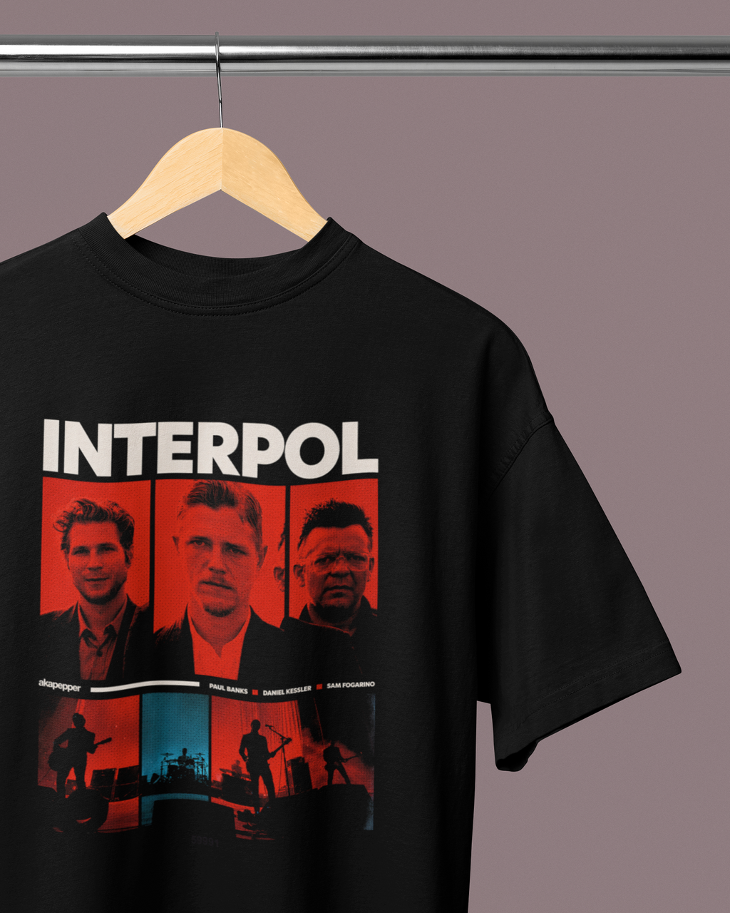 Camiseta Preta Interpol Post-Punk Turn On the Bright Lights