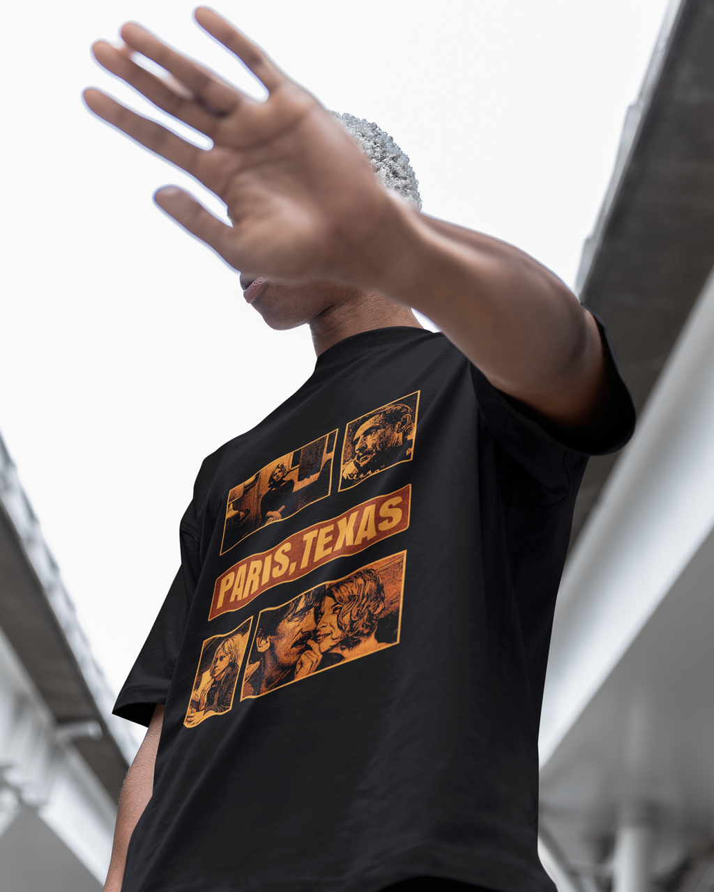 Camiseta Preta Paris, Texas Estética Vintage Quadros Unissex