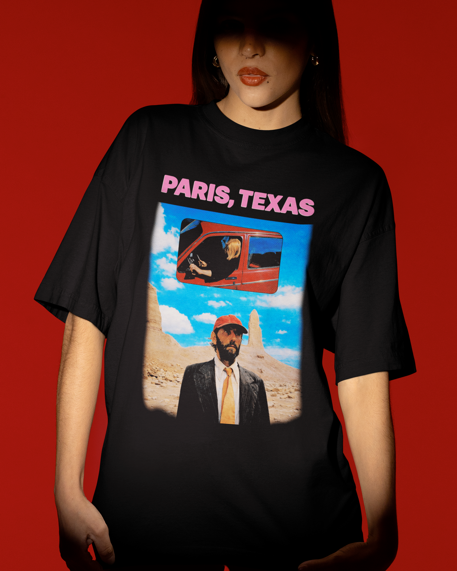 Camiseta Preta Paris, Texas Estética Desértica e Poética Unissex