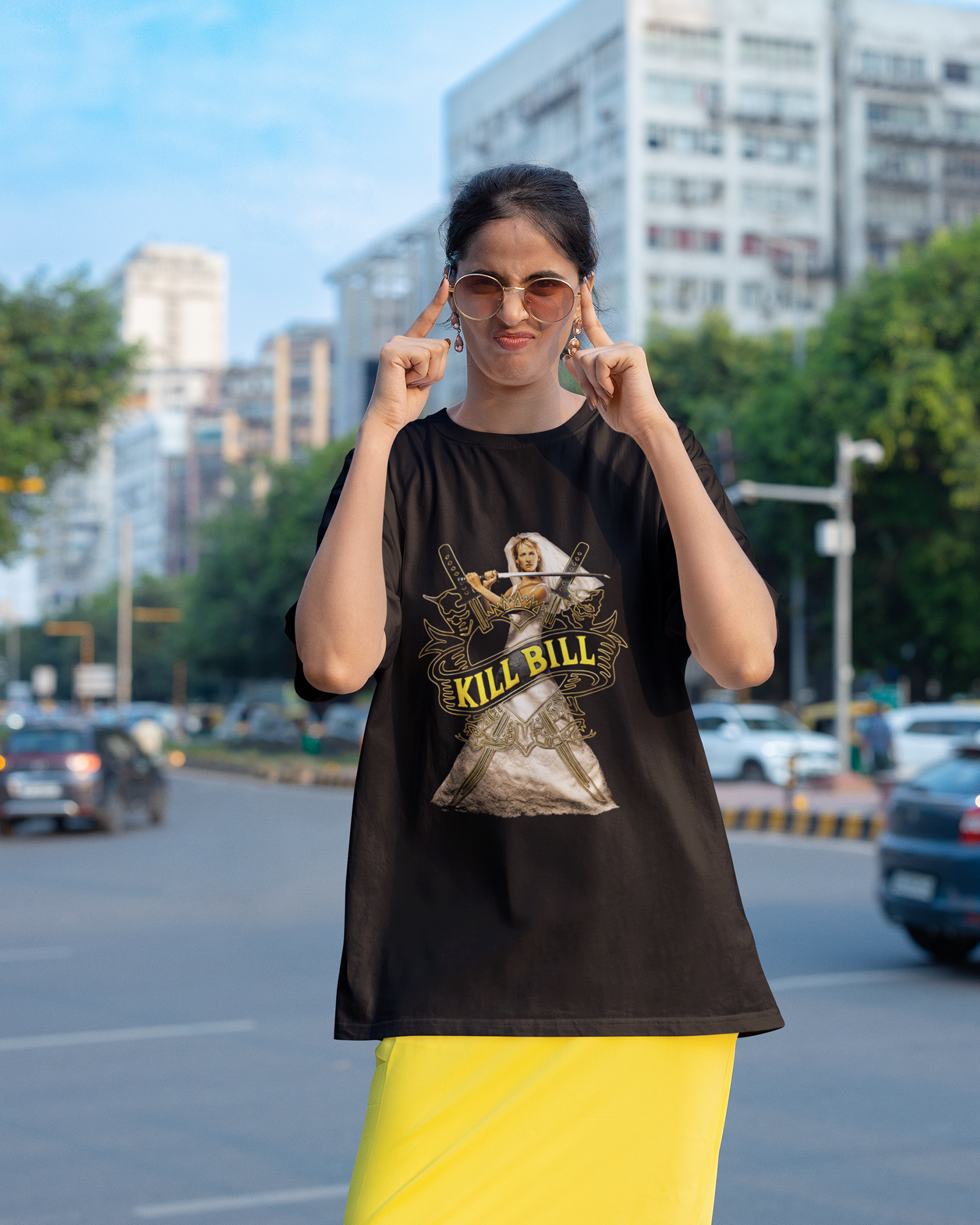 Camiseta Preta Kill Bill  A Noiva da Vingança Unissex