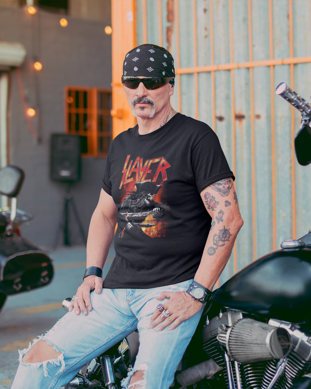 Camiseta Preta Slayer Pirate