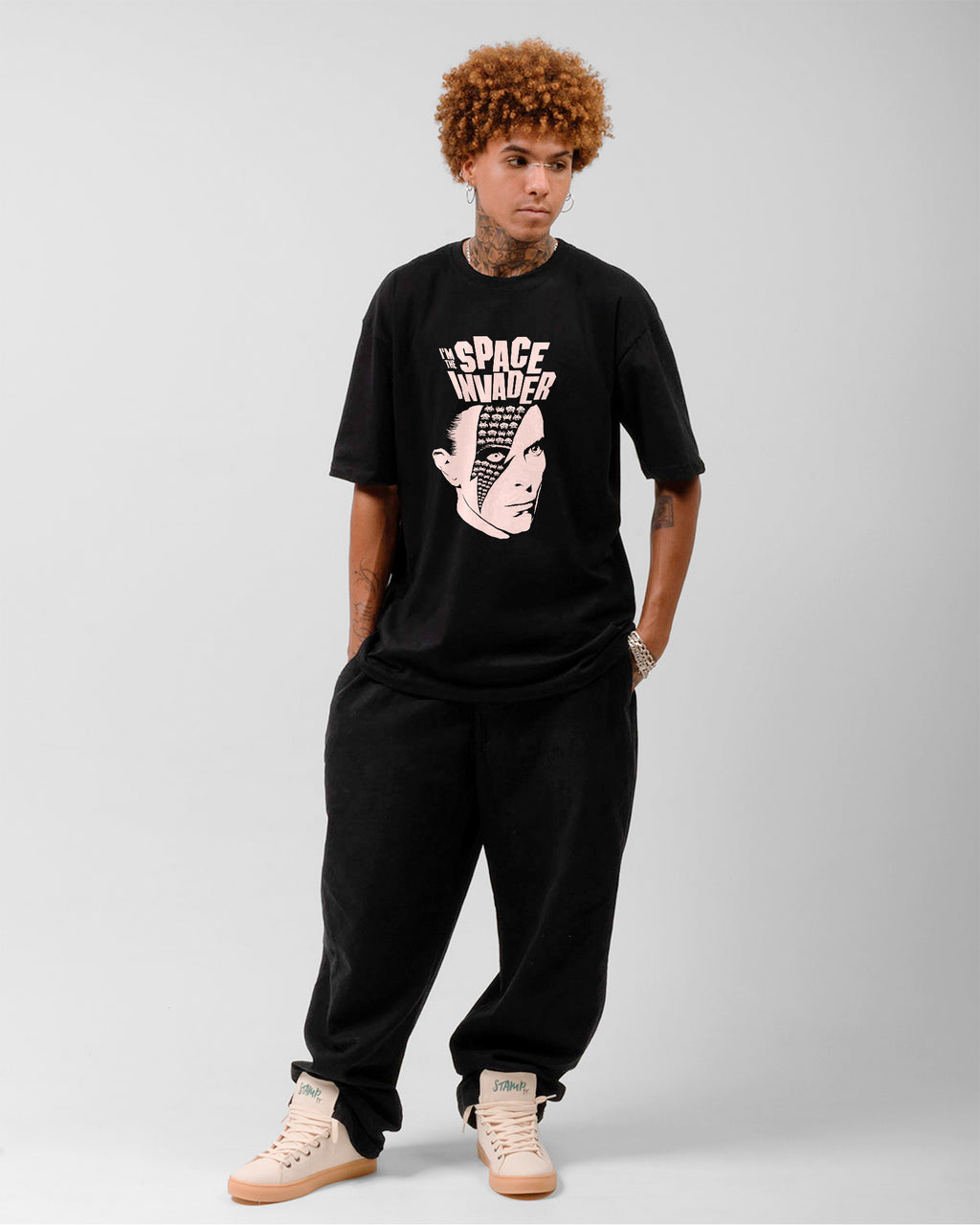 Camiseta David Bowie Space Invaders Vintage