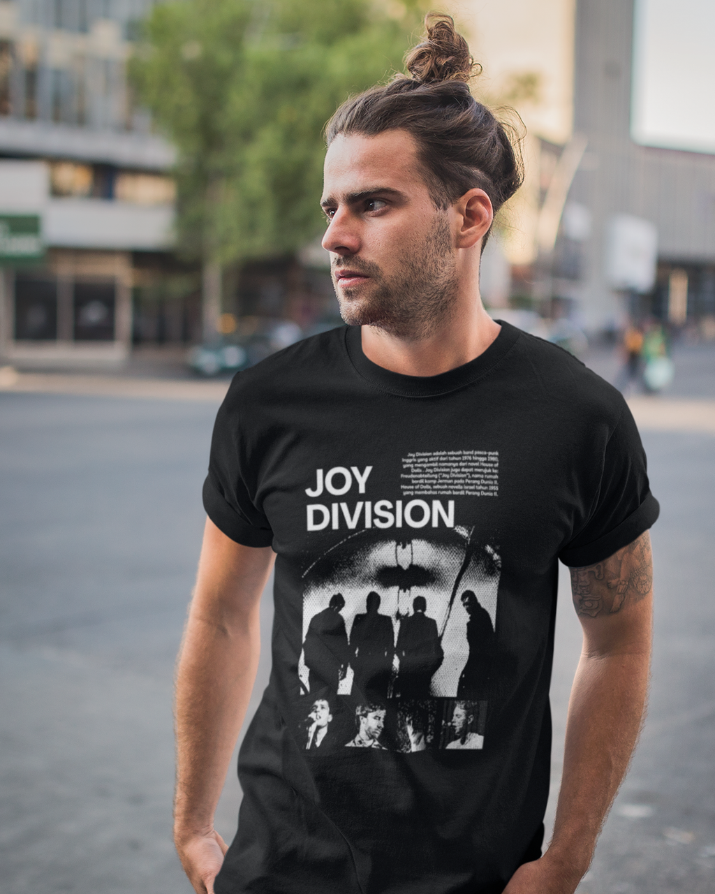 Camiseta Preta Joy Division Waveform Unknown Pleasures