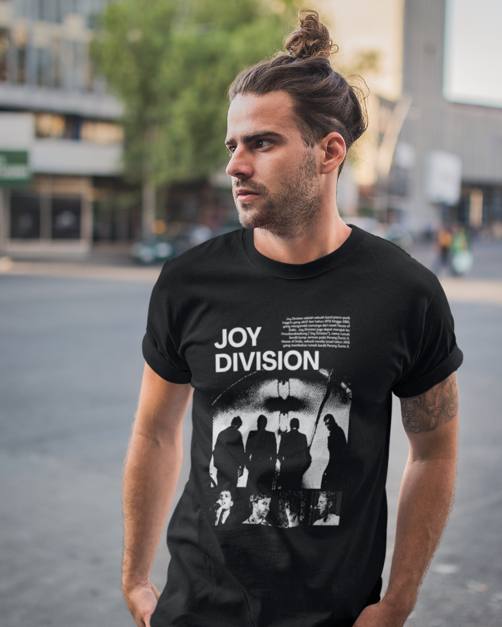 Camiseta Preta Joy Division Waveform Unknown Pleasures