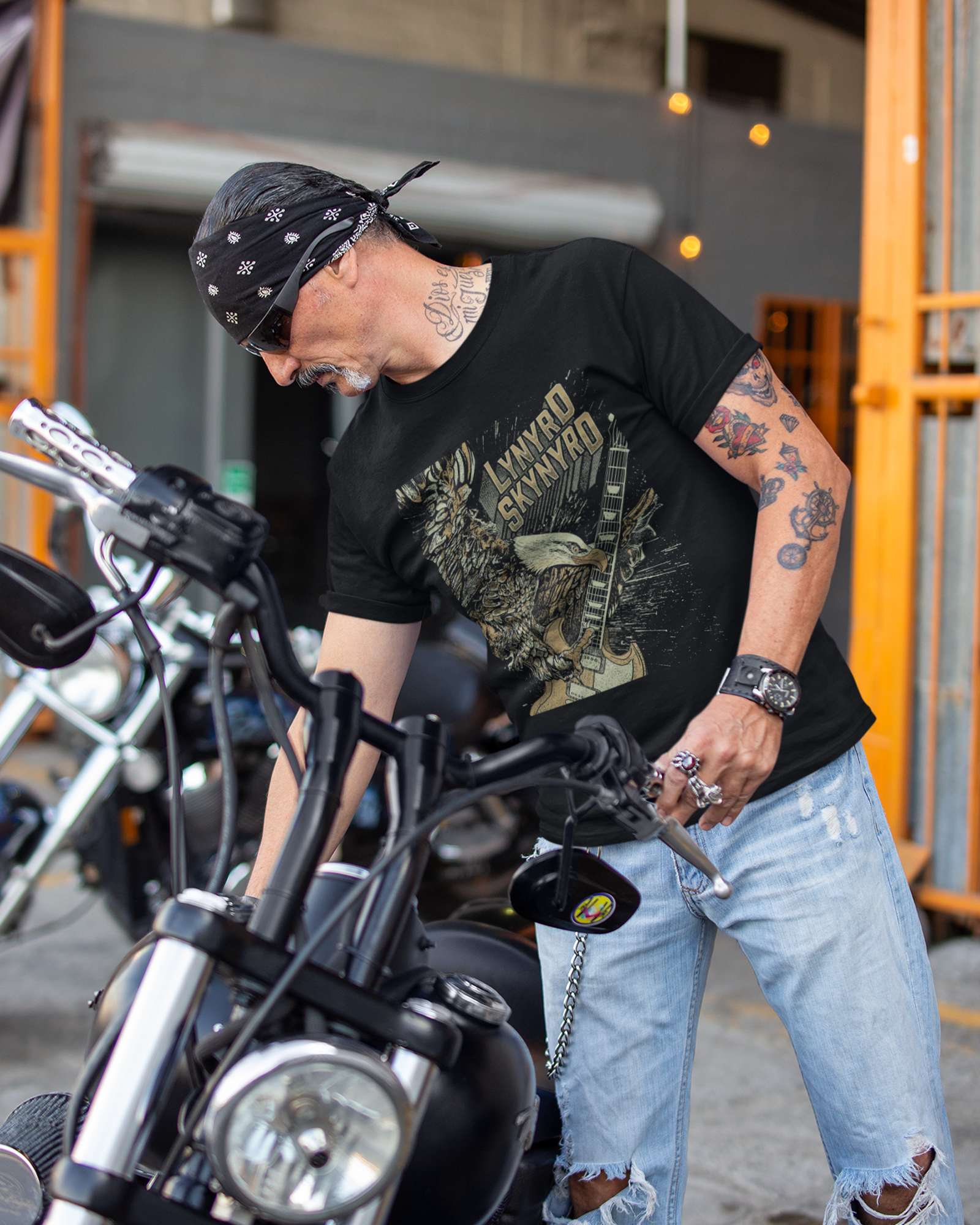 Camiseta Lynyrd Skynyrd Aguia Cabeça Branca